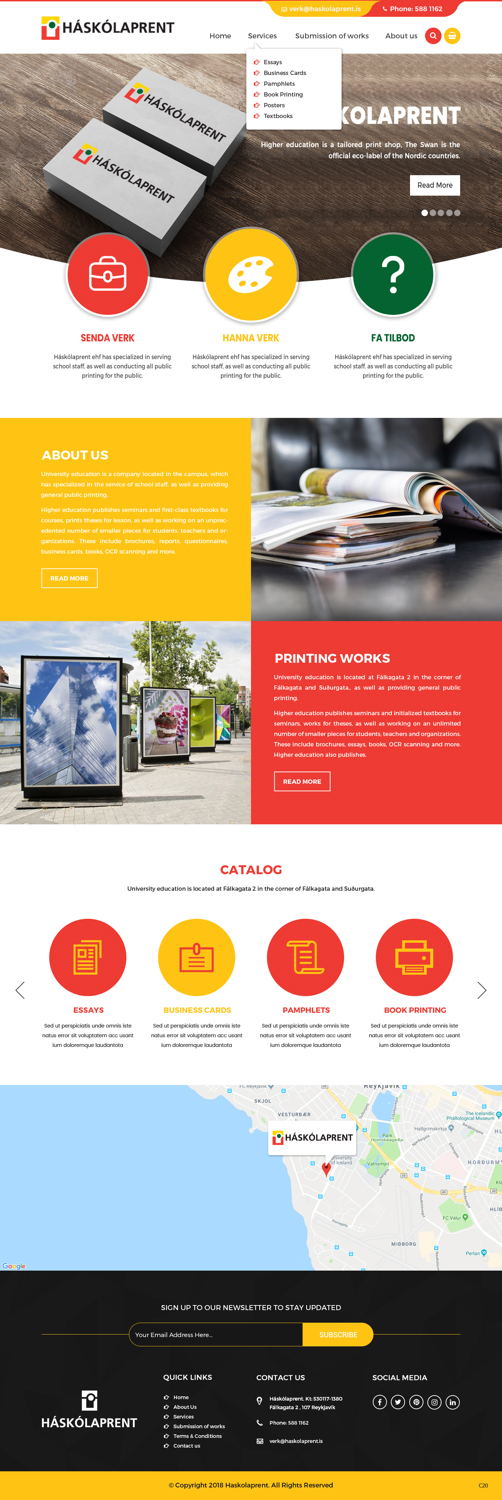 Web Design par pb pour Haskolaprent | Design #19930500
