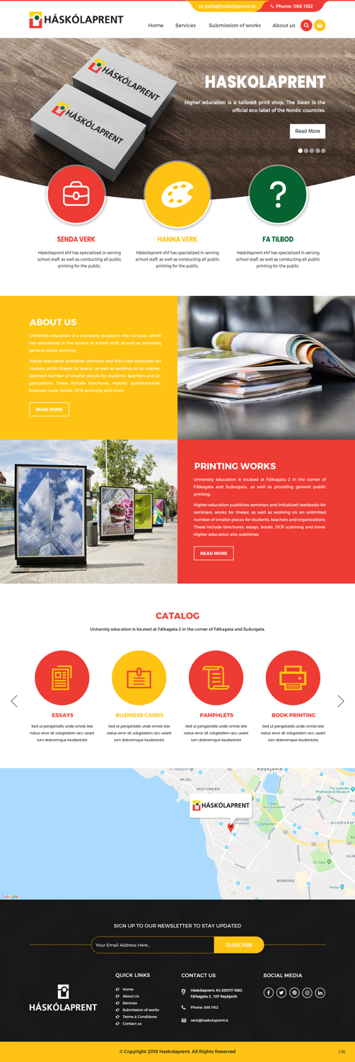 Web Design par pb pour Haskolaprent | Design #19930501