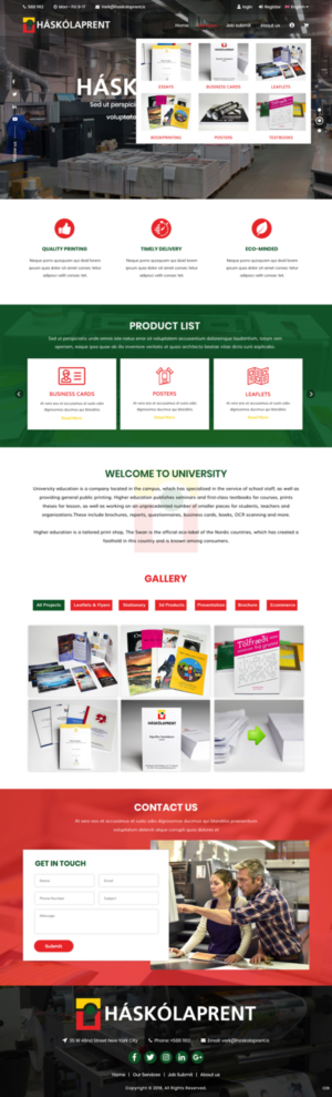 Diseño Web por pb para Haskolaprent | Diseño: #19930508