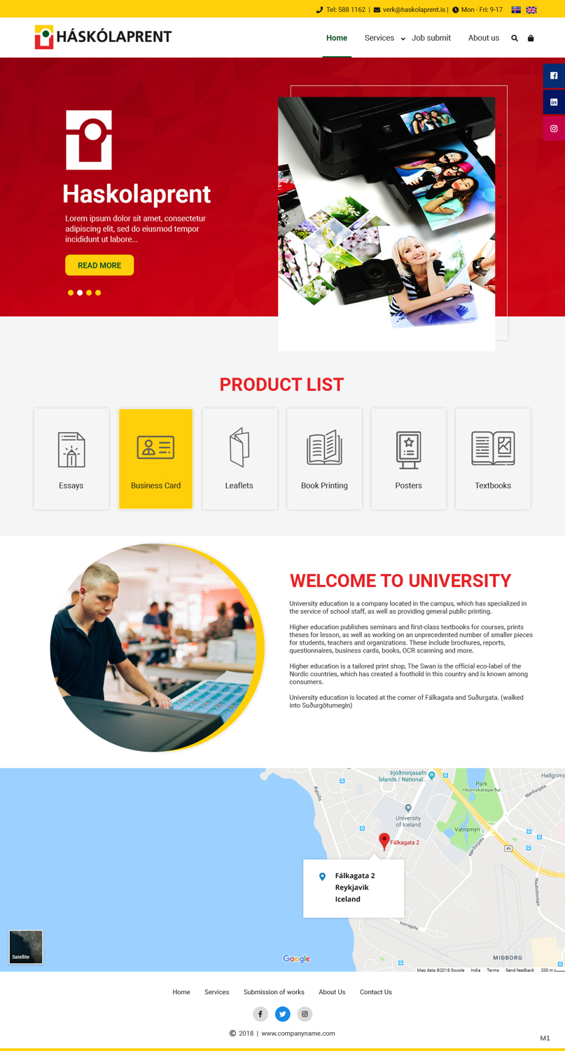 Web Design par pb pour Haskolaprent | Design #19930521