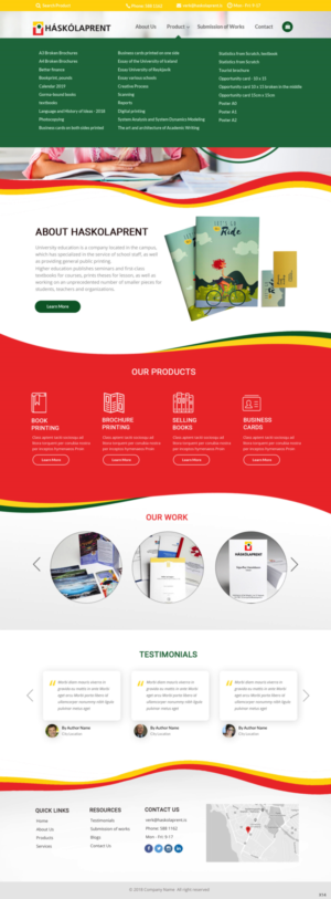 Diseño Web por pb para Haskolaprent | Diseño: #19930535