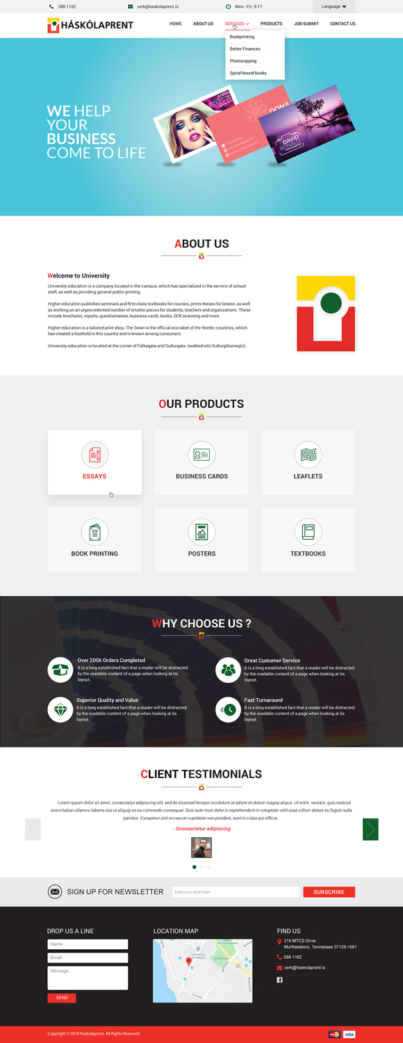 Web Design par Sbss pour Haskolaprent | Design #19944423