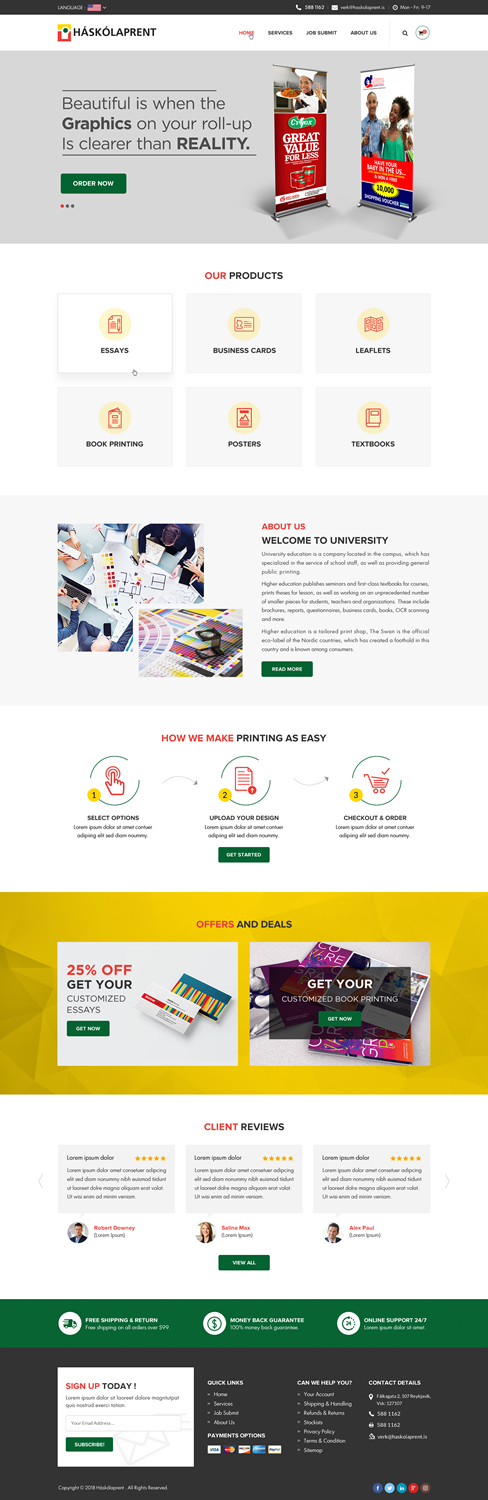 Web Design by Sbss for Haskolaprent | Design #19944430