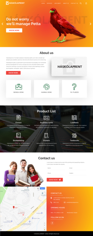 Diseño Web por rightway para Haskolaprent | Diseño: #19948153