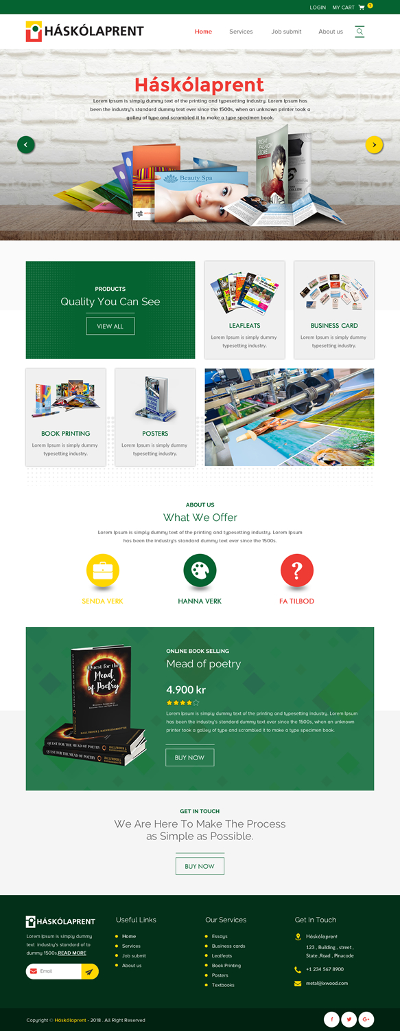 Web Design par rightway pour Haskolaprent | Design #19948157