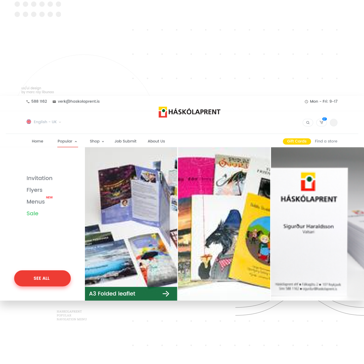 Web Design par Marc Ray pour Haskolaprent | Design #19923470