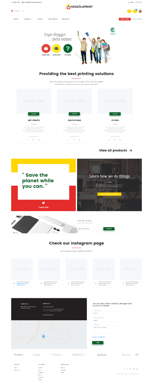 Web Design par Marc Ray pour Haskolaprent | Design #19925762