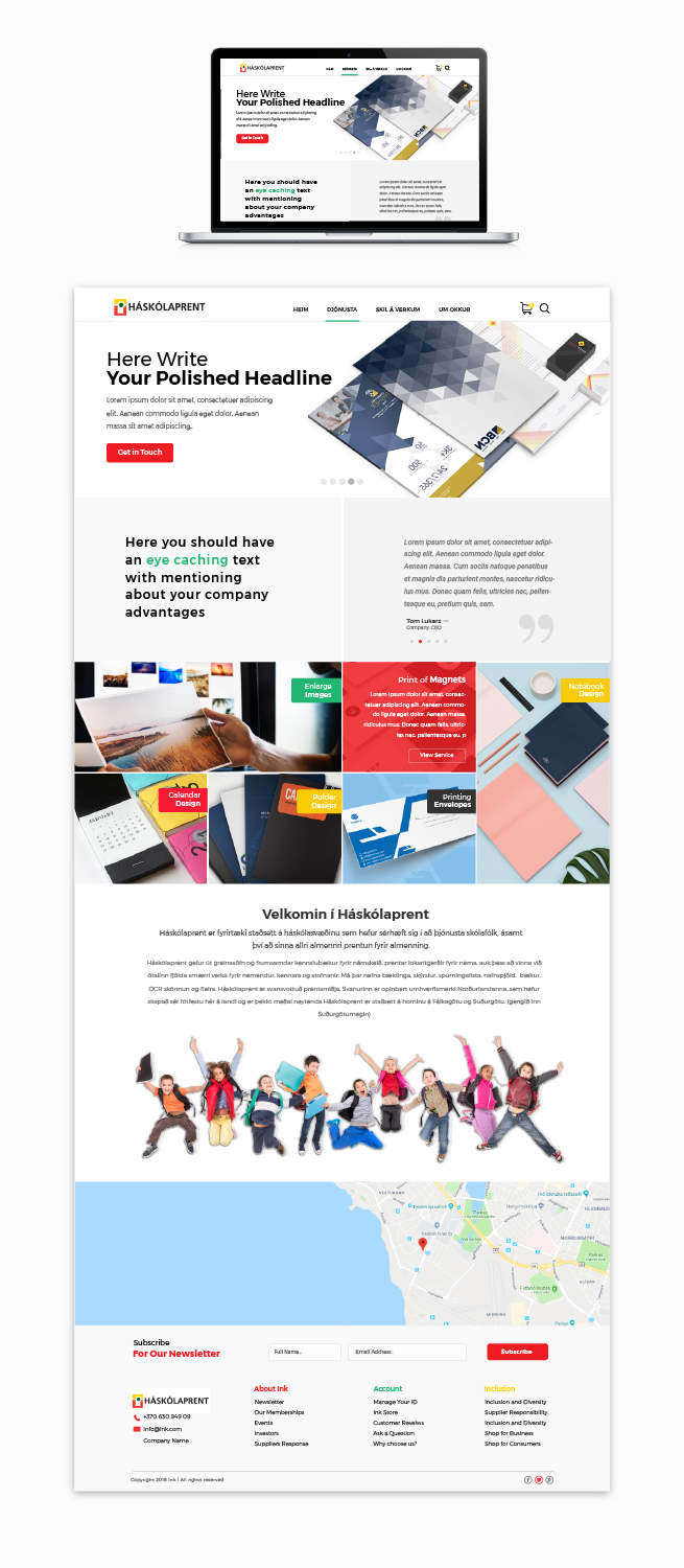 Diseño Web por TMockusBusiness para Haskolaprent | Diseño #19944528