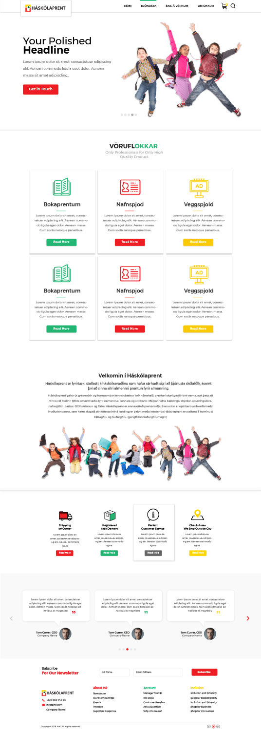 Web Design by TMockusBusiness for Haskolaprent | Design #19944614