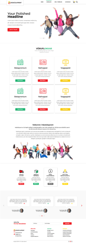 Diseño Web por TMockusBusiness para Haskolaprent | Diseño: #19944614