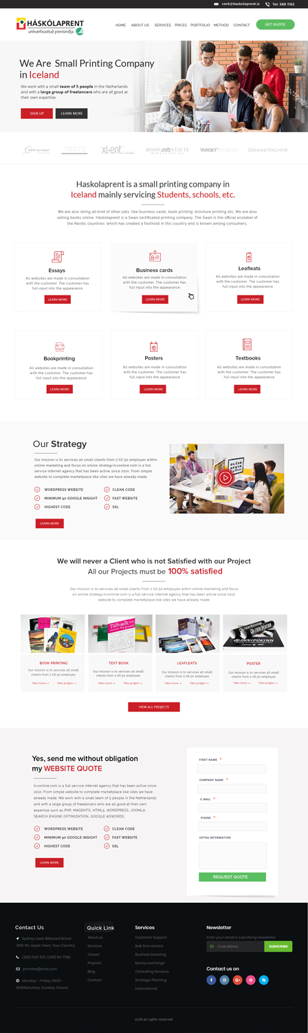 Web Design par **INCREDIBLEDESIGNERS** pour Haskolaprent | Design #19947112