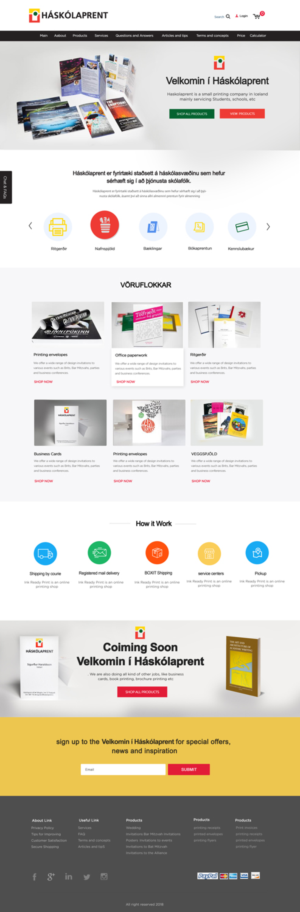 Diseño Web por **INCREDIBLEDESIGNERS** para Haskolaprent | Diseño: #19947128