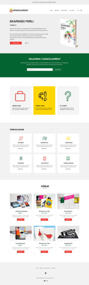 Diseño Web por **INCREDIBLEDESIGNERS** para Haskolaprent | Diseño: #19947209