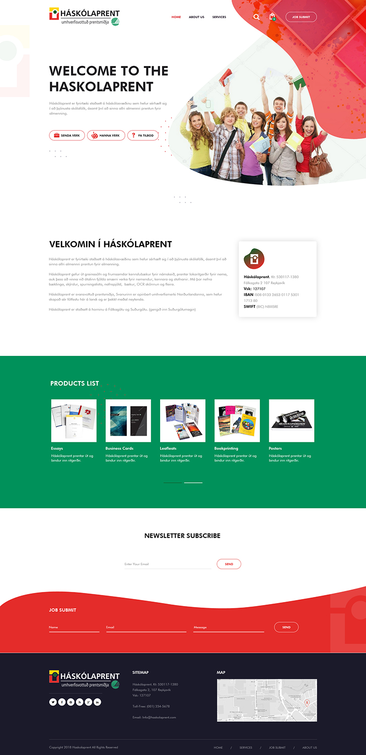 Web Design by PiXthemes for Haskolaprent | Design #19956143