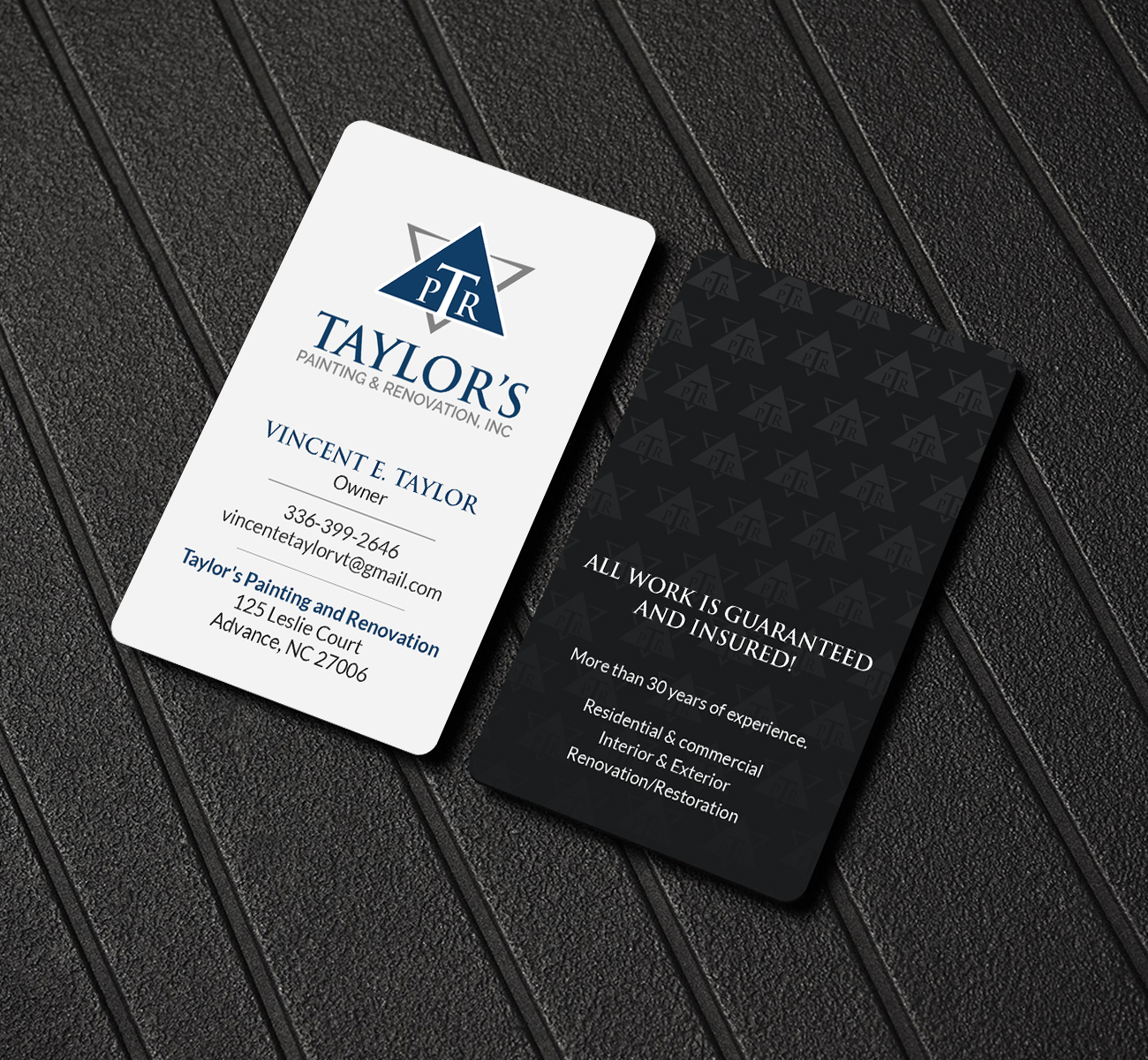Diseño de Tarjeta de Presentación por Creations Box 2015 para Taylor Painting & Renovation, Inc. | Diseño #19937894