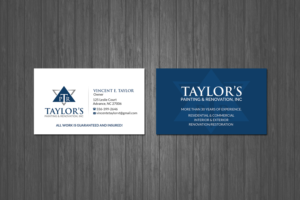 Business Card Design by Creations Box 2015 for Taylor Painting & Renovation, Inc. | Design: #19937901