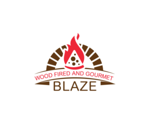 Blaze. Wood Fired and Gourmet Pizza.  | Logo Design by ynm50 2