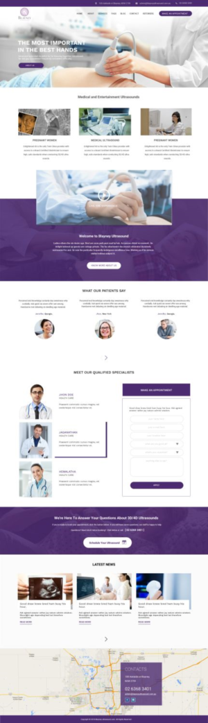 Redesign Wordpress website for ultrasound business | Design Wordpress par WebPixel
