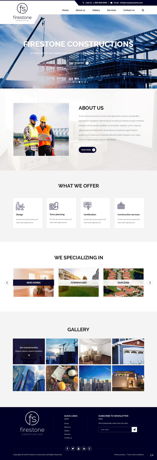 Diseño Wordpress por pb para Firestone Construction | Diseño #19947380