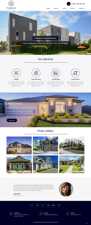 Design Wordpress par pb pour Firestone Construction | Design : #19947382