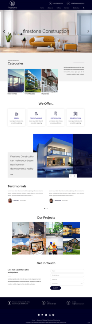 Design Wordpress par pb pour Firestone Construction | Design : #19947399