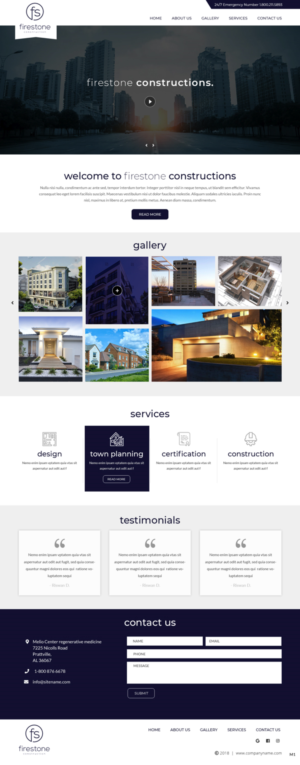 Design Wordpress par pb pour Firestone Construction | Design : #19947407