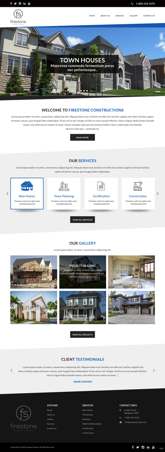 Diseño Wordpress por pb para Firestone Construction | Diseño #19947411