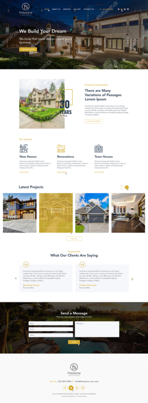 Wordpress Design by Ved Web Services for Firestone Construction | Design #19956315