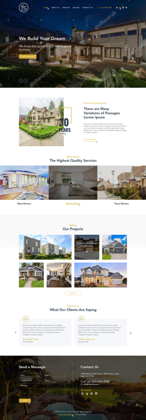 Builder Website Firestone Construction | Wordpress Design by Ved Web Services