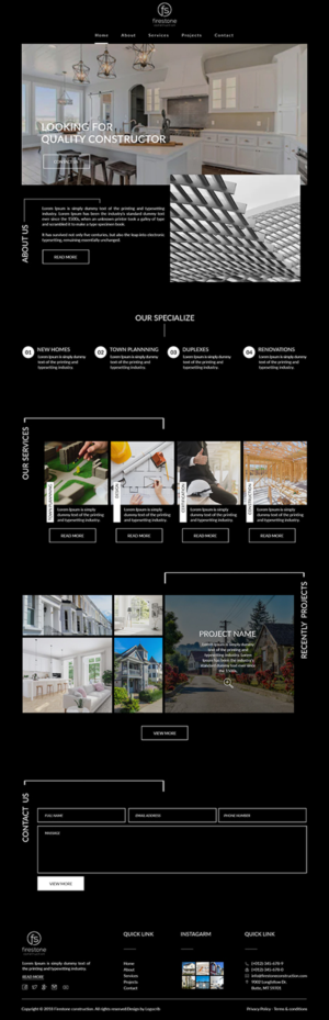 Builder Website Firestone Construction | Wordpress Design by bdesigner9