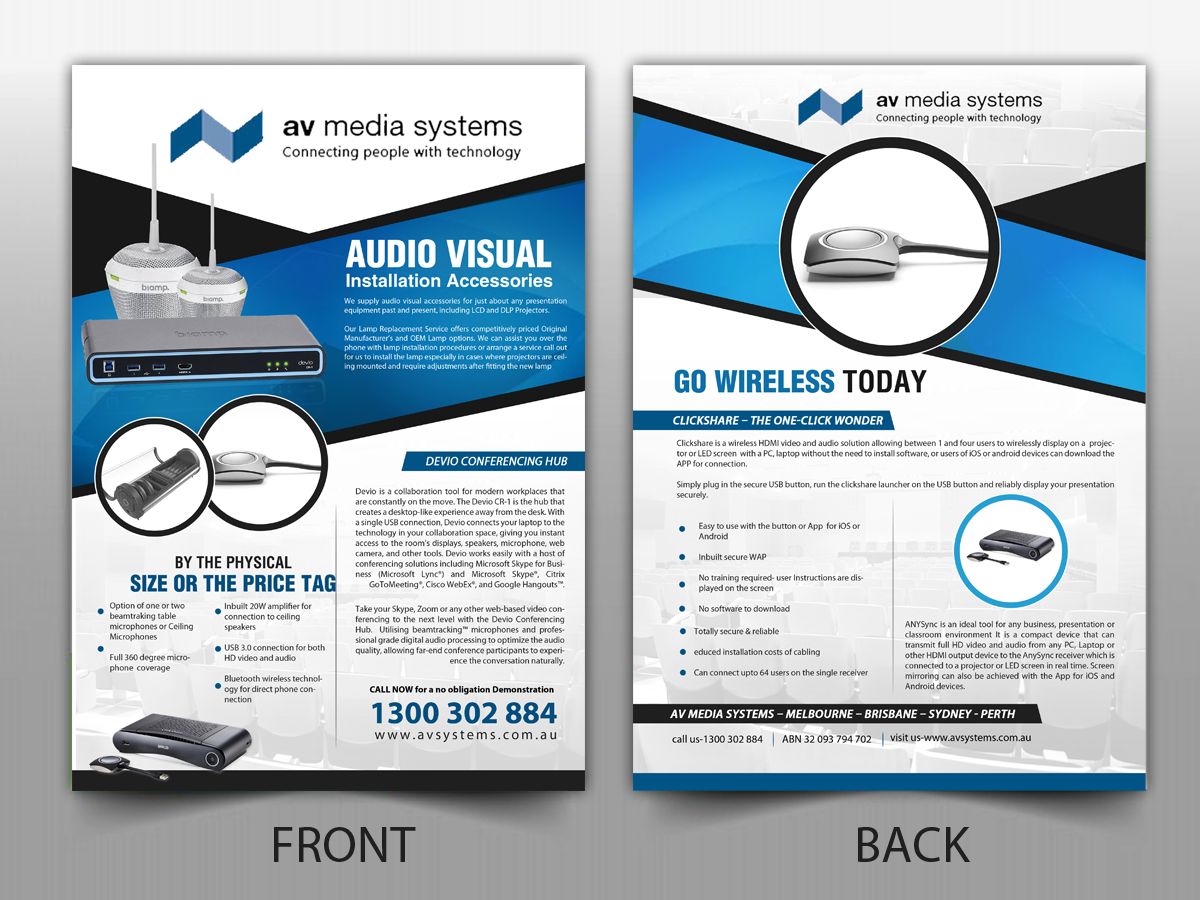 Flyer Design by LAXMI DESIGNHUB for AV Media Systems | Design #19947777