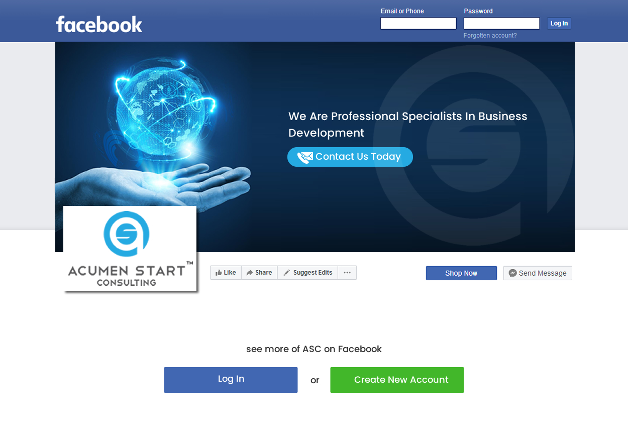 Facebook Design by harmi_199 for Acumen Start Consulting | Design #19978096