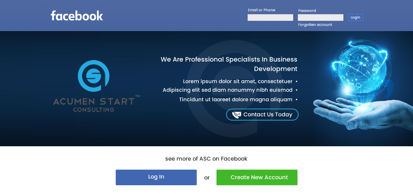 Facebook Design by harmi_199 for Acumen Start Consulting | Design #19980071