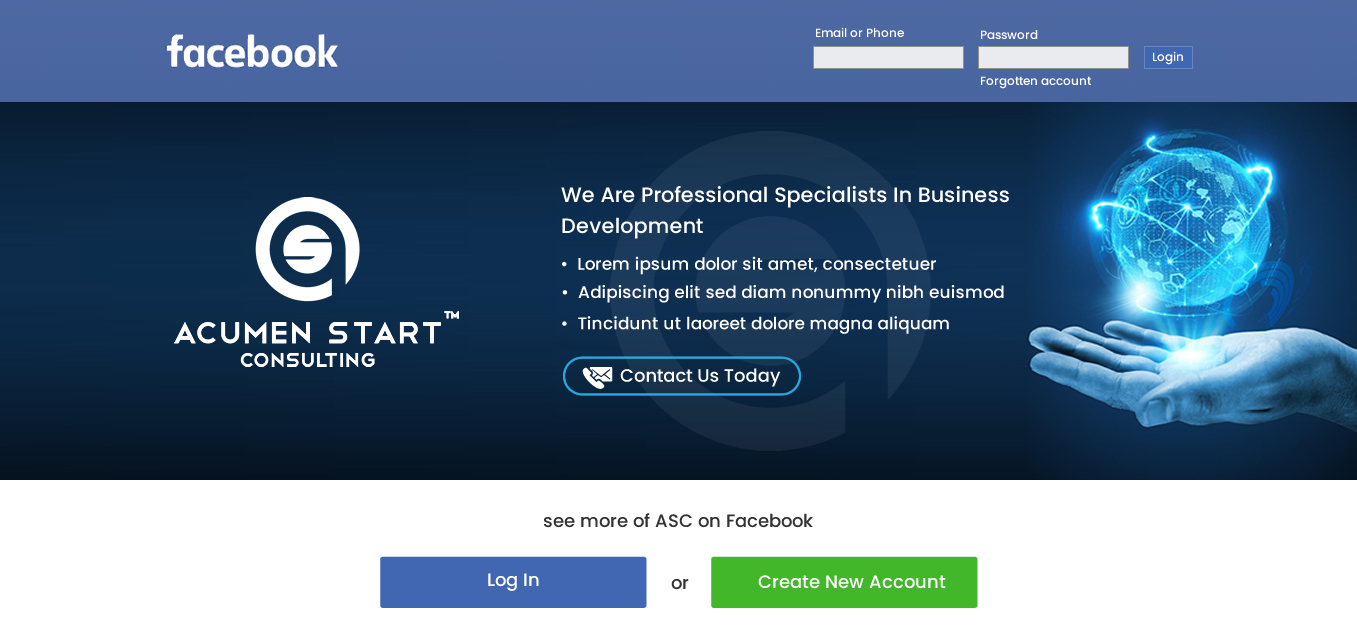 Facebook-Design von harmi_199 für Acumen Start Consulting | Design #19980072