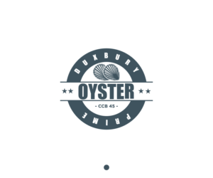 Duxbury Prime Oysters.  CCB 45 (this represents the location of the  bay where the oysters are farmed).  Duxbury, Massachusetts | Diseño de Logo por larismanis