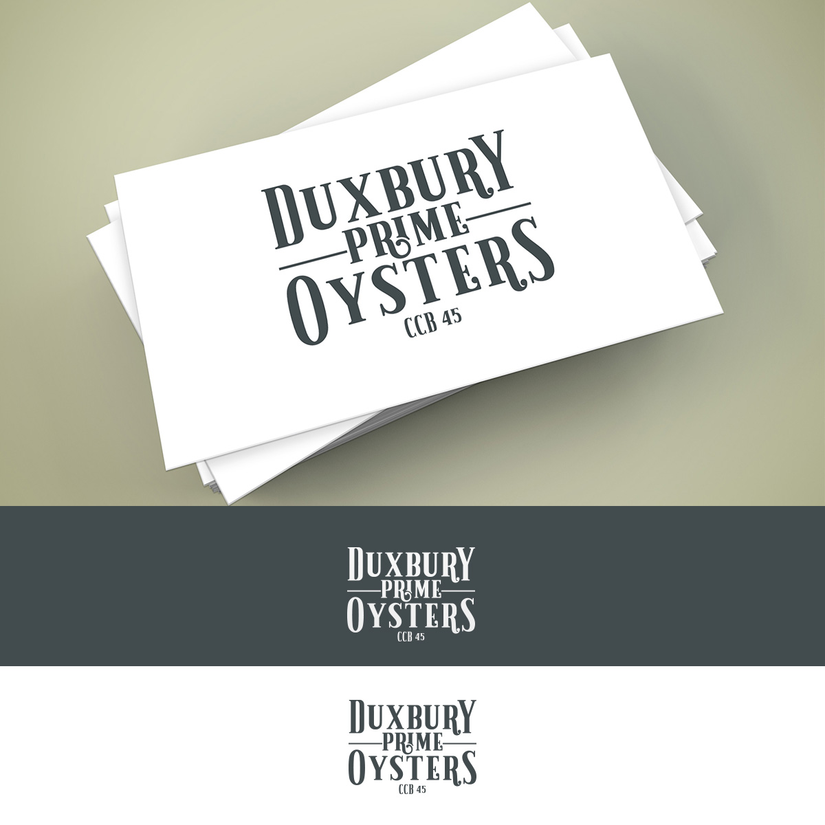 Serious, Elegant Logo Design for Duxbury Prime Oysters. CCB 45 (this