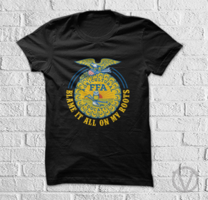 FFA Blame it all on my roots tshirt design