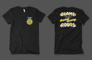 FFA Blame it all on my roots tshirt design | T-shirt Design by Barney Stinson