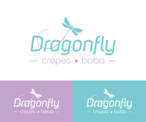 Dragonfly crepes*boba  | Logo Design by ACK Design