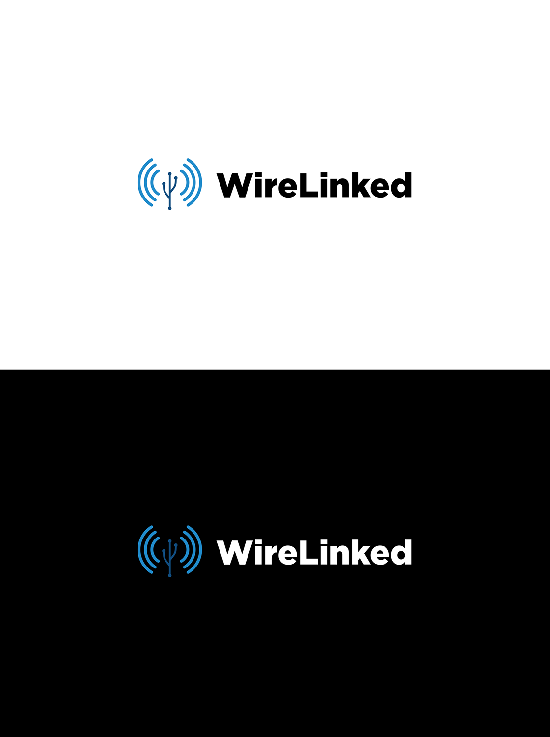 Logo Design by Ikan Mas Design for Wirelinked, LLC. | Design #19953474