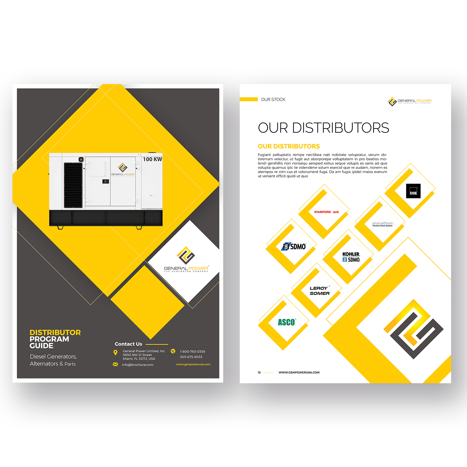 Broschüren-Design von Pixelon Studio für General Power Limited, Inc. | Design #20015381