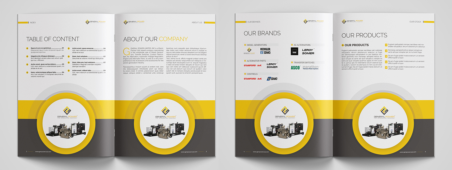 Diseño de Brochure por Pixelon Studio para General Power Limited, Inc. | Diseño #20074066