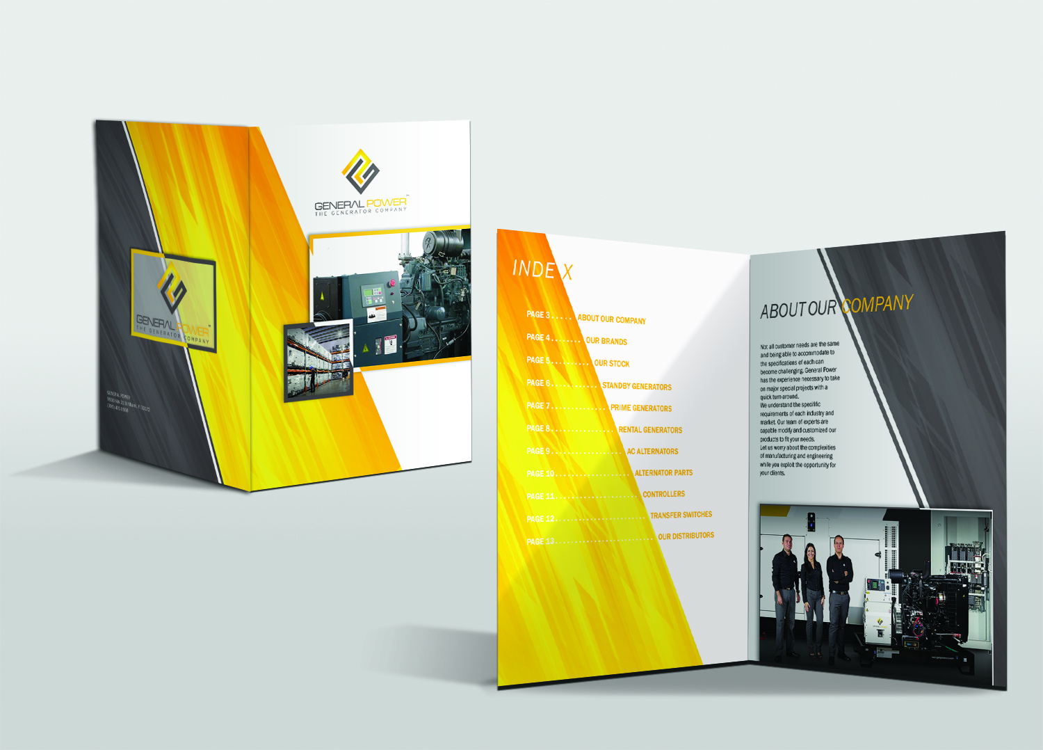 Brochure Design by Shaza Albero for General Power Limited, Inc. | Design #20021572