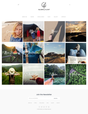 Travel video blogger needs website design | Web Design by DominicDesign