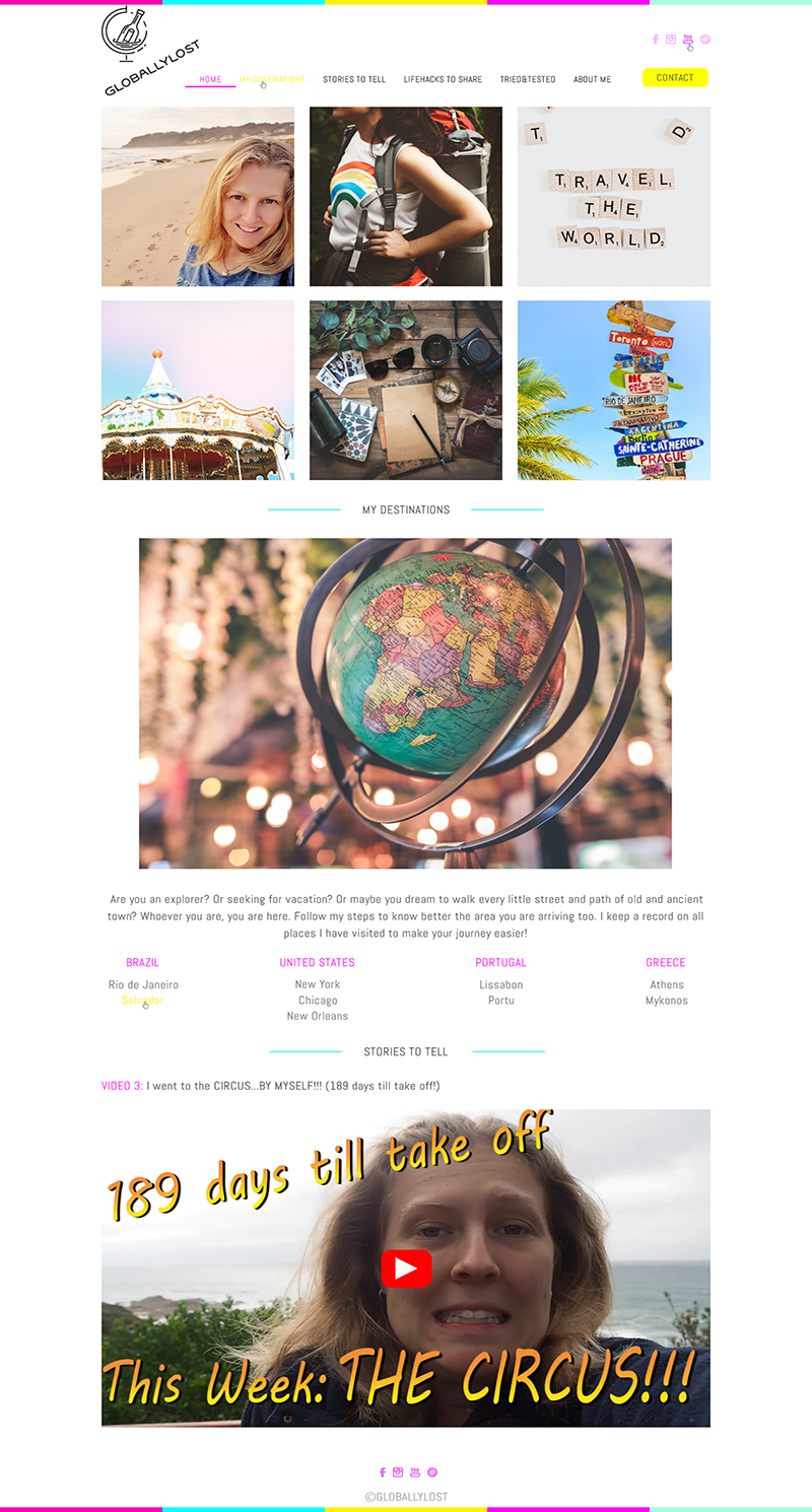 Personable, Feminine, Travel Industry Web Design for a Company by