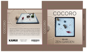 Box Packaging Design for Desktop Zen Garden | Packaging Design by Martin Alonso