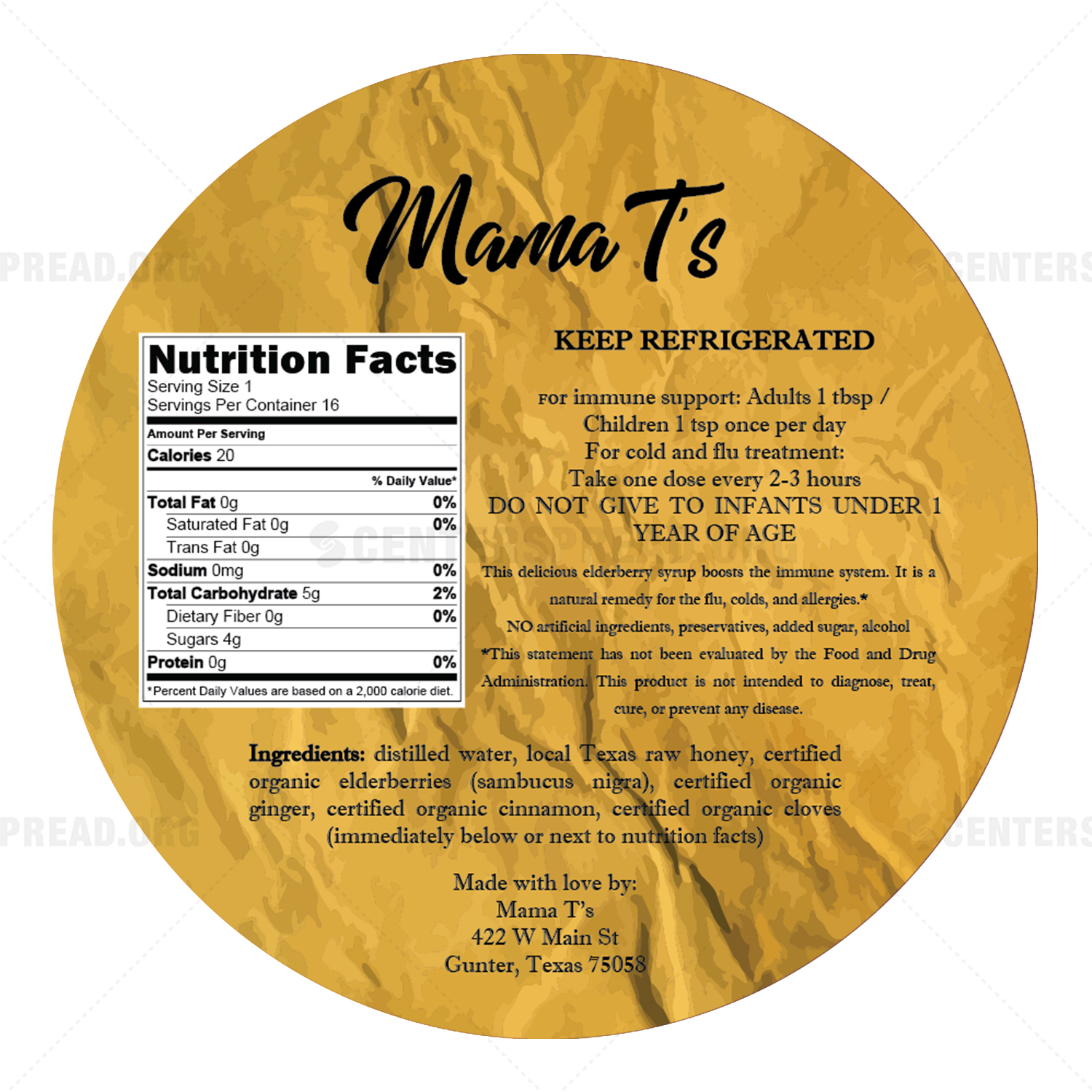 Label Design by CENTERSPREAD for Mama T's | Design #19984582