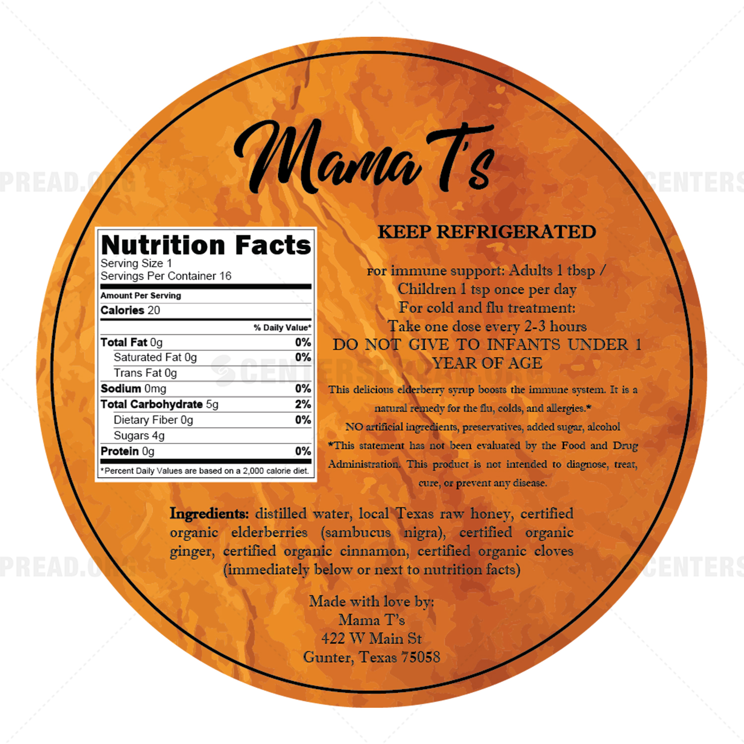 Label Design by CENTERSPREAD for Mama T's | Design #19984730