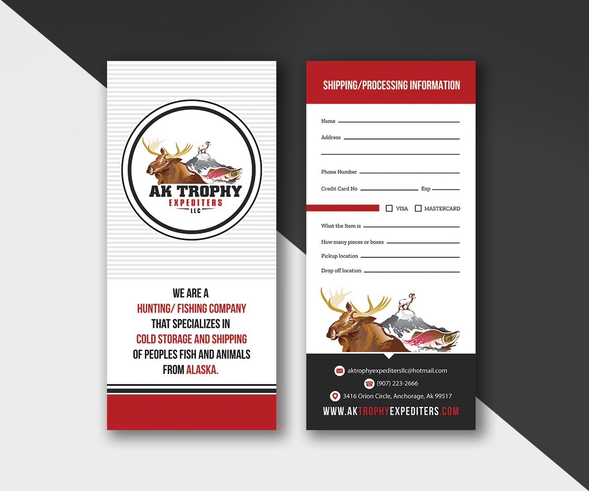 Flyer Design by JK18 for AK Trophy Expediters LLC | Design #19964711