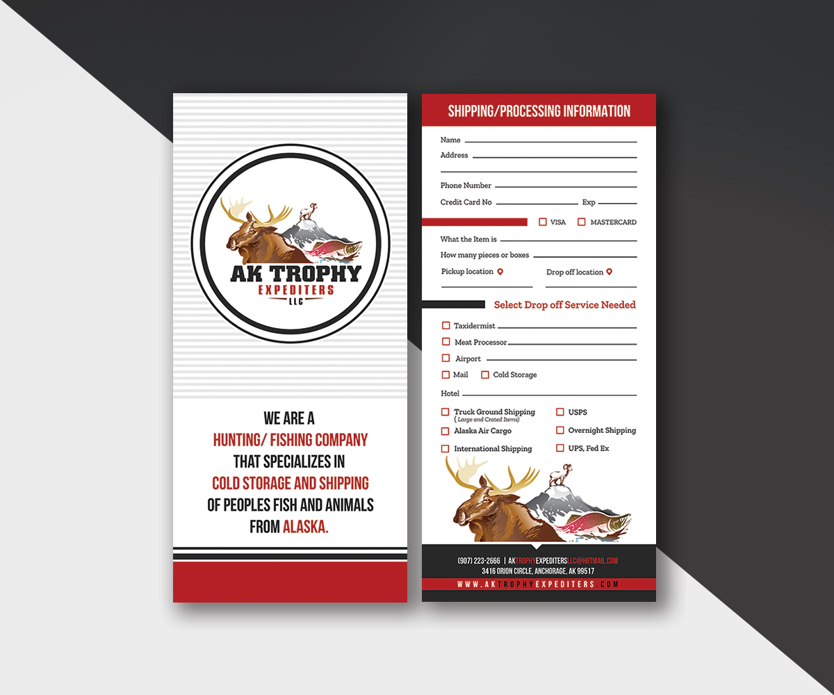 Flyer Design by JK18 for AK Trophy Expediters LLC | Design #19971378